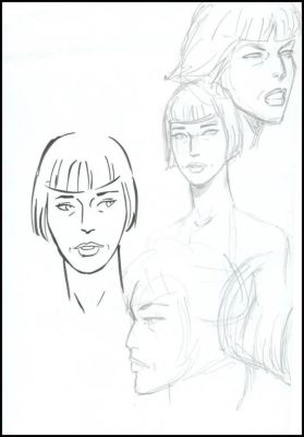 Lot 167 - Berthet. Page de croquis de recherches | BDEnchères