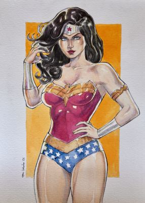 Marc Holanda | Wonder Woman Pin Up 9x12 | Raremarq (Buy It Now)