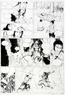 Genêt | Samurai, planche n°19 Ã  l’encre de Chine de l’é… | Banque Dessinée