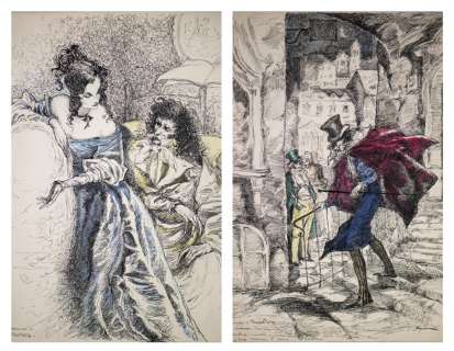 Regosa Gastone - Paganini VI episode- Two Illustrations for Radiocorriere TV | Capitolium Art