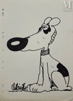 Binet, Christian (Né En 1947) | Lot 82 : Kador. Dessin-dédicace au feutre sur papier libre, signé.… | Millon