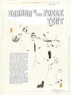 147: Crandall Horror in Freak Tent original comic art | Russ Cochran