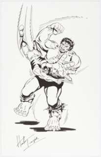Herb Trimpe Hulk vs. Wolverine Specialty Illustration Original Art (undated). One of the most well-known - | Heritage