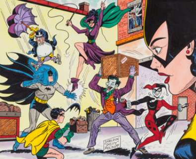 Sheldon "Shelly" Moldoff - Batman Family | Illustration Original Art (DC, c. 1990s). | Heritage