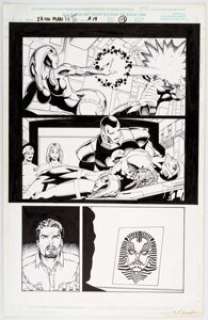 Sean Chen and Eric Cannon - Iron Man #19 Story Page 13 Original Art (Marvel, 1999).
