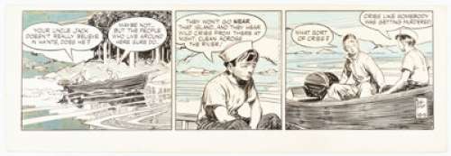 Frank Godwin | Rusty Riley Daily Comic Strip Original Art dated 10-31-56 (King Features Syndicate, 1956). | Heritage