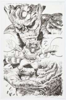 Justin Greenwood - Rocket Raccoon and Groot Specialty Illustration Original Art (2014)....