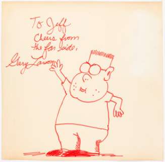 Gary Larson | Far Side Comic Strip Sketch Original Art (undated).... | Heritage