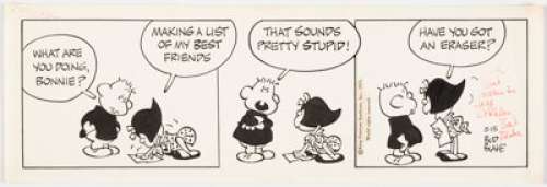 Bud Blake - Tiger Daily Comic Strip Original Art dated 3-15-73 (King Features Syndicate, 1973). ...