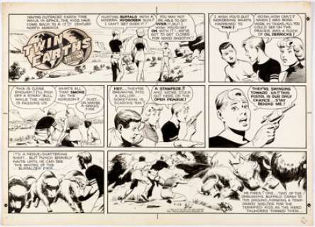 McWilliams, Al | Al McWilliams Twin Earths Sunday Comic Strip Original Art dated 9-23-56 (United Feature Syndicate, 1956).... | Heritage