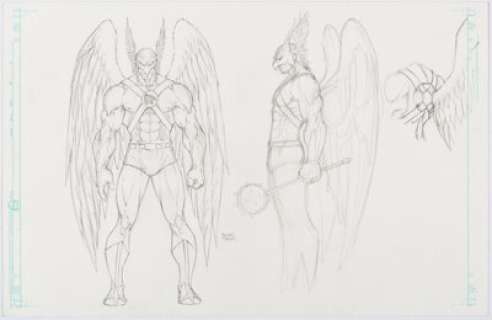 Turner, Michael | Michael Turner - Hawkman Character Study Illustration Original Art (c. 2000s).... | Heritage