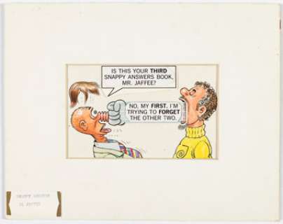 Jaffee, Al | Al Jaffee MAD’s Al Jaffee Spews Out Still More Snappy Answers to Stupid Questions Cover Original Art (EC Publ./War... | Heritage