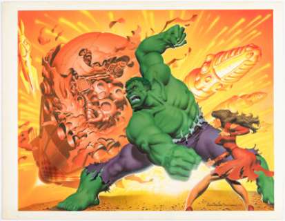 Fastner, Steve | Steve Fastner and Rich Larson The Incredible Hulk "At All Costs -- Destroy The Hulk" Painting Original Art (S. Q. ... | Heritage
