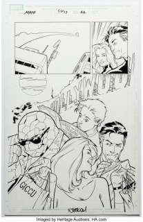 Kirk, Leonard - Leonard Kirk and Kris Justice Marvel Adventures Fantastic Four #29 Story Page 22 Original Art (Marvel, 2007)....