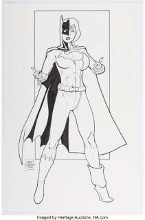 Gonzales, Gene - Gene Gonzales Batgirl/Powergirl Illustration Original Art (2009)....