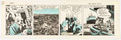 Caniff, Milton | Milton Caniff Terry and the Pirates Daily Comic Strip Original Art dated 11-27-37 (Chicago Tribune - N. Y. News Sy... | Heritage