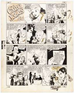Oksner, Bob | Bob Oksner Miss Cairo Jones Sunday Comic Strip Original Art dated 1-13-1946 (Associated Newspapers, 1946).... | Heritage