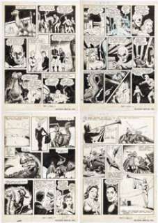 Elias, Lee - Lee Elias Planet Comics #25 Near-Complete Story Original Art Group of 7 (Fiction House, 1943).... (Total: 7 Original Art)