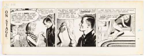 Starr, Leonard | Leonard Starr On Stage Daily Comic Strip Original Art dated 8-28-64 (Chicago Tribune Syndicate, 1964). ... | Heritage