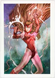 Fleming, Tom | Tom Fleming Fleer Ultra X-Men The Originals #10 "Scarlet Witch" Illustration Original Art (Fleer, 2018).... | Heritage