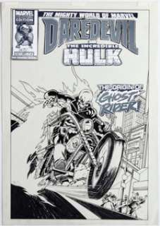 Roach, David - David Roach Mighty World of Marvel Vol.2 #34 Ghost Rider Cover Original Art (Panini UK, 2005)....