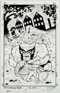 Hoover, Dave - Dave Hoover and Bill Anderson Uncanny Origins #6 Cover Beast Original Art (Marvel, 1997)....