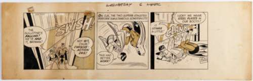 Giella, Joe | Joe Giella Batman Daily Comic Strip Original Art dated 7-6-66 (Ledger Syndicate, c. 1966). ... | Heritage