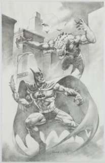 Horley, Alex - Alex Horley - Batman vs. Killer Croc Illustration Original Art (undated)....
