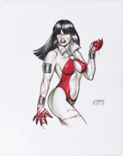 Linsner, Joseph Michael - Joseph Michael Linsner - Vampirella Specialty Illustration Original Art (2017)....