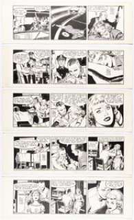 Thorne, Frank | Frank Thorne Dr. Guy Bennett Daily Comic Strip Original Art Group of 5 (Lafave Newspaper Features, 1959). ... (Total: 5 Original Art) | Heritage