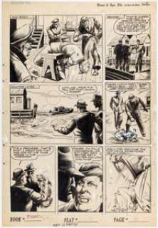 Astarita, Rafael - Rafael Astarita Fight Comic #27 Hooks Devlin Story Page 6 Original Art (Fiction House, 1943)....