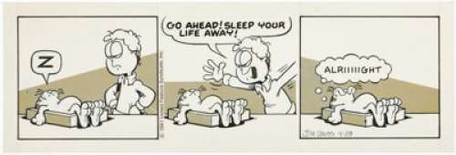 Jim Davis | Garfield Daily Comic Strip Original Art dated 4-29-91 (United Feature Syndicate, 1991).... | Heritage