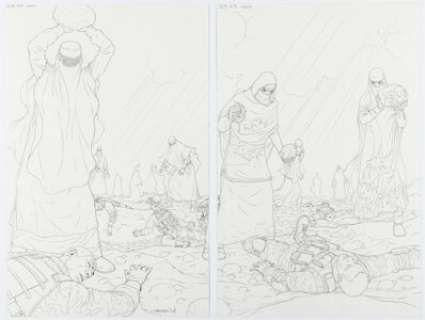 Jacen Burrows - Garth Ennis‘ 303 #3 Wraparound Cover Original Art (Avatar Press, 2005). (Total: 2 Original Art)