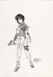 Mark Rehkopt - Motoko Kusanagi from Ghost in the Shell Illustration Original Art (2001).