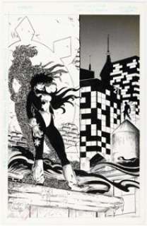 Neil Vokes and Rich Rankin Shuriken #2 Unpublished Cover Original Art (Eternity, 1989).