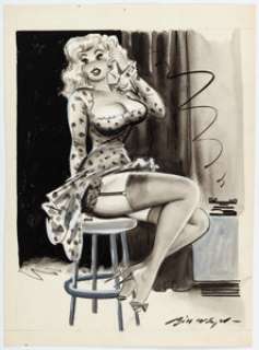 Bill Wenzel Comedy January-1957 Single Panel Gag Cartoon Illustration Original Art (Humorama, 1957). | Heritage