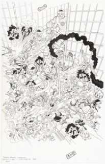 Scott Koblish Marvel Super-Heroes Magazine "Crowd of X-Men" Illustration Original Art (Disney/Marvel, 2010). | Heritage