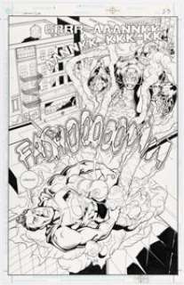 Joe Phillips and Rich Faber Superman Annual V2#11 Splash Page 23 Original Art (DC, 1999).