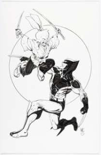 Paul Smith The Sakai Project: Artists Celebrate Thirty Years of Usagi Yojimbo Wolverine Illustration Original Art (Dark Horse, 2014). | Heritage