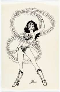 Kelly Freas - Wonder Woman Illustration Original Art (undated). | Heritage