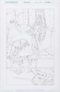 Mel Rubi Red Sonja #6 Story Page 2 Pencils Original Art (Dynamite Entertainment, 2006).