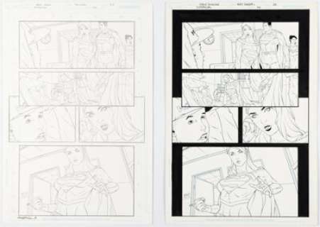 Drew Johnson and Ray Snyder Supergirl #26 Story Page 22 Original Art Group of 2 (DC, 2008). (Total: 2 Original Art)