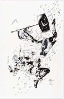 Eddy Barrows and Eber Ferreira Suicide Squad #22 Captain Boomerang Cover Original Art (DC, 2017).