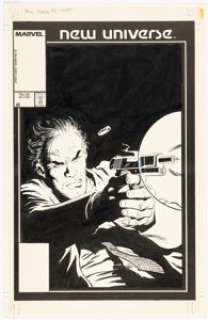 Mike Zeck Mark Hazzard: Merc Annual #1 Cover Original Art (Marvel/New Universe, 1987). | Heritage