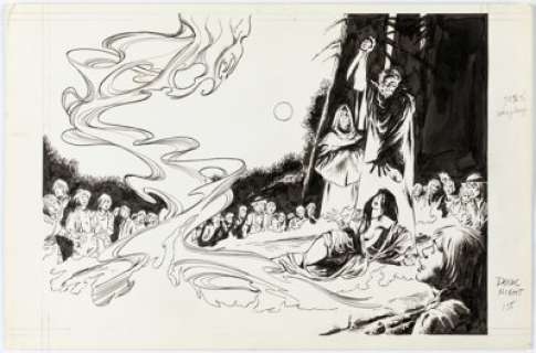 John Buscema Haunt of Horror Digest #2 Double Splash Pages 4-5 Original Art (Marvel, 1973). | Heritage