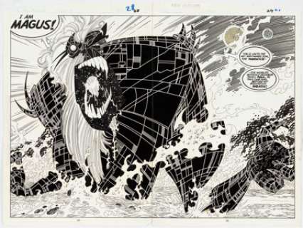 Jackson "Butch" Guice and John Beatty The New Mutants #50 Double Splash Pages 24-25 Original Art (Marvel, 1987). | Heritage