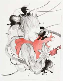 Peach Momoko - Tetsuo from Akira Illustration Original Art (2018).