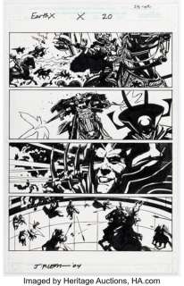John Paul Leon and Bill Reinhold Earth X #X Story Page 20 Original Art (Marvel, 2000).
