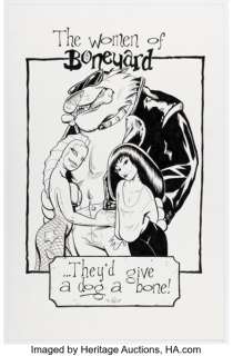 Richard Moore The Women of Boneyard Illustration Original Art (NMB, c. 2000s).