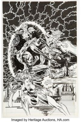 Rich Buckler Syphons: The Sygate Stratagem #1 Cover Original Art (NOW, 1994). | Heritage